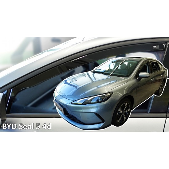 Heko - Ανεμοθραύστες για Byd Seal 5 4 Doors 2025+ Ζευγάρι Απο Εύκαμπτο Φιμέ Πλαστικό - 2 τεμ. (ΑΝΕΜ.11314)