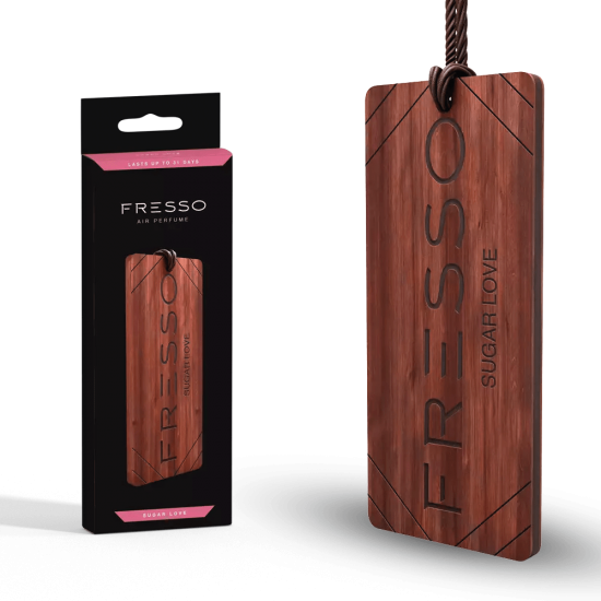 Fresso - Ξύλινο Κρεμαστό Αρωματικό Αυτοκινήτου Sugar Love - 1 τεμ. (159006/FRE)