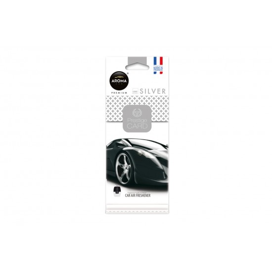 Amio – Αρωματικό Αυτοκινήτου Κρεμαστό Aroma Prestige Card Silver για Φρεσκάδα & Καθημερινή Χρήση – 1 Τεμ. (A92665/AM)