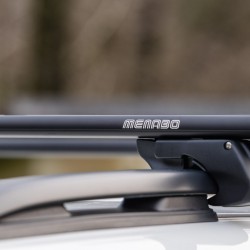 MENABO ΜΠΑΡΕΣ ΟΡΟΦΗΣ ΑΛΟΥΜΙΝΙΟΥ SHERMAN XL BLACK 135 cm ΣΕ ΜΑΥΡΟ ΧΡΩΜΑ ΓΙΑ Ford Edge 5 doors 2006>2010 ΜΕ RAISED RAILS (Παράλληλες Μπάρες με Κενό) - 2 ΤΕΜ. (12290/MB)
