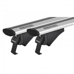 MENABO ΜΠΑΡΕΣ ΟΡΟΦΗΣ ΑΛΟΥΜΙΝΙΟΥ BLADE M SILVER 118 cm ΜΕ ΑΚΡΑ ALFA HIGH ΓΙΑ GMC Acadia 5 doors 2017> ΜΕ FLUSH RAILS - 2 ΤΕΜ. (12920/MB)