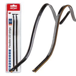 Amio – Ταινία LED COB 12V Πορτοκαλί 2x30cm Flexible Πλαϊνού Φωτισμού για Σήμανση & Εντυπωσιακό Φως – Σετ 2 Τεμ. (04574/AM)