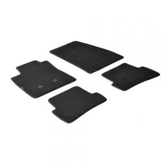 ΠΑΤΑΚΙΑ EXECUTIVE ΜΟΚΕΤΑ ΓΙΑ RENAULT CLIO III 3D / 5D 10/2005-01/2013 / RENAULT CLIO III SPORTOUR 02/2008-08/2013 ΣΕ ΜΑΥΡΟ ΧΡΩΜΑ ME ΚΟΥΜΠΩΜΑΤΑ LAMPA - 4 ΤΕΜ.