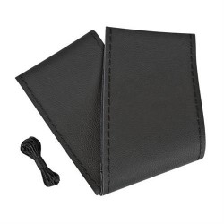Lampa Κάλυμμα Τιμονιού Αυτοκινήτου Premium Leather Top Grip Δετό 37-39εκ. Άοσμο Γνήσιο Δέρμα Μαύρο 1-τεμ. (L3299.0)