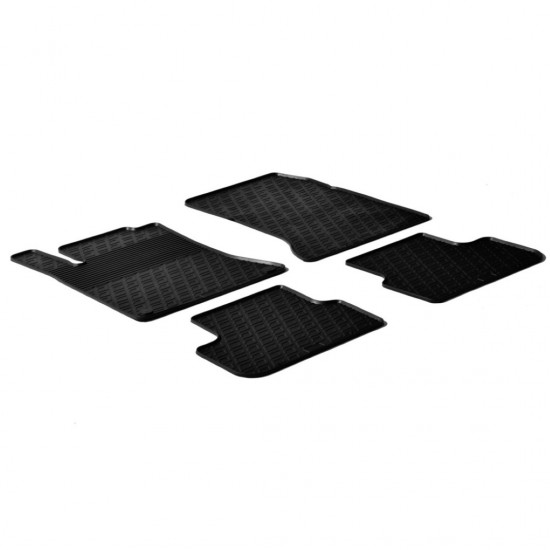 LAMPA - ΠΑΤΑΚΙΑ ΑΥΤΟΚΙΝΗΤΟΥ ΑΠΟ ΛΑΣΤΙΧΟ ΓΙΑ MERCEDES CLA C117 4D 02/2013-2019 / MERCEDES A CLASS W176 10/2012-2018 / B CLASS W246 10/2011-2019 ΣΕ ΜΑΥΡΟ ΧΡΩΜΑ ME ΚΟΥΜΠΩΜΑΤΑ - 4 ΤΕΜ.