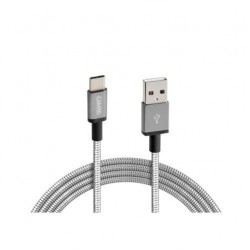 ΚΑΛΩΔΙΟ USB ΦΟΡΤΙΣΗΣ ΚΑΙ ΣΥΓΧΡΟΝΙΣΜΟΥ IRON SILVER LINE - TYPE C (100 cm)