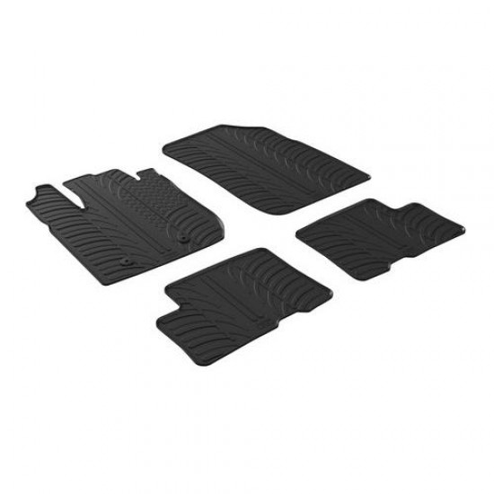LAMPA - ΠΑΤΑΚΙΑ ΑΥΤΟΚΙΝΗΤΟΥ ΑΠΟ ΛΑΣΤΙΧΟ ΓΙΑ DACIA DUSTER 4X4 02/2018+ ΣΕ ΜΑΥΡΟ ΧΡΩΜΑ ME ΚΟΥΜΠΩΜΑΤΑ - 4 ΤΕΜ.
