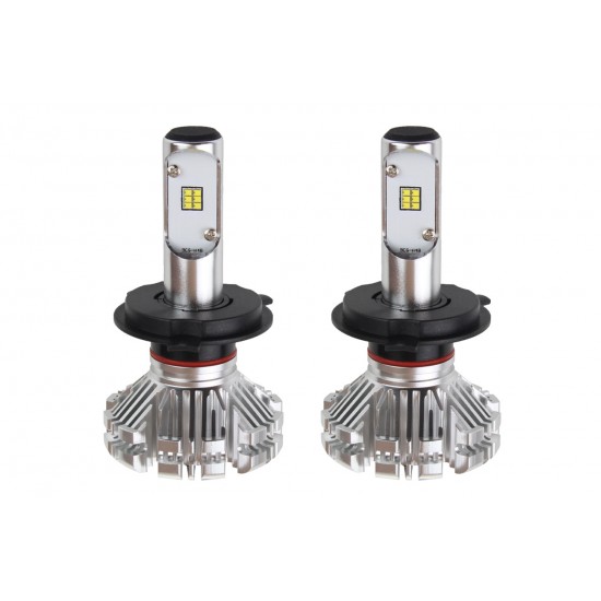 Amio - Λαμπτήρες SX SERIES τύπου H4 τάση λειτουργίας 6/12V απόδοσης 40W 6000K 3200lm με ενσωματωμένη ψύκτρα για Επιβατικά Αυτοκίνητα και Μοτοσυκλέτες - 2 τεμ. (01062/AM)