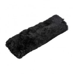 ΜΑΞΙΛΑΡΑΚΙ ΖΩΝΗΣ ΜΑΥΡΟ ΓΟΥΝΙΝΟ ΧΝΟΥΔΩΤΟ SHEEPSKIN (26x9 cm) - 1ΤΕΜ.