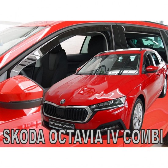 ΑΝΕΜΟΘΡΑΥΣΤΕΣ ΓΙΑ SKODA OCTAVIA A8 COMBI (SW) 5D 2020+ ΣΕΤ ΑΥΤΟΚΙΝΗΤΟΥ ΑΠΟ ΕΥΚΑΜΠΤΟ ΦΙΜΕ ΠΛΑΣΤΙΚΟ HEKO - 4 ΤΕΜ.