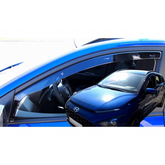 ΑΝΕΜΟΘΡΑΥΣΤΕΣ ΓΙΑ HYUNDAI BAYON 5D 2021+  ΣΕΤ ΑΥΤΟΚΙΝΗΤΟΥ ΑΠΟ ΕΥΚΑΜΠΤΟ ΦΙΜΕ ΠΛΑΣΤΙΚΟ HEKO - 4 ΤΕΜ.