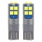 Amio - T10 W5W 12V W2,1x9,5d ΛΕΥΚΟ 10SMDx3030 (ΚΑΡΦΩΤΟ - CAN-BUS) 2ΤΕΜ. (02447/AM)