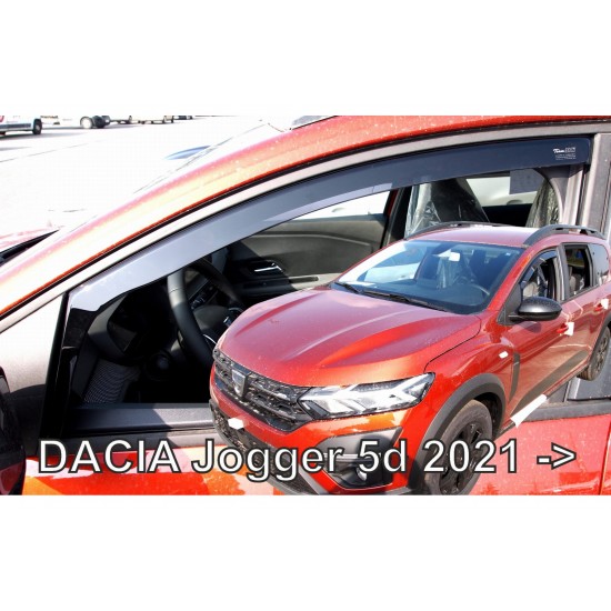 ΑΝΕΜΟΘΡΑΥΣΤΕΣ ΓΙΑ DACIA JOGGER 5D 2021+  ΖΕΥΓΑΡΙ ΑΠΟ ΕΥΚΑΜΠΤΟ ΦΙΜΕ ΠΛΑΣΤΙΚΟ HEKO - 2 ΤΕΜ.