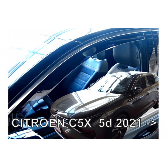 ΑΝΕΜΟΘΡΑΥΣΤΕΣ ΓΙΑ CITROEN C5 X 5D 2021+  SET ΑΠΟ ΕΥΚΑΜΠΤΟ ΦΙΜΕ ΠΛΑΣΤΙΚΟ HEKO - 4 ΤΕΜ.