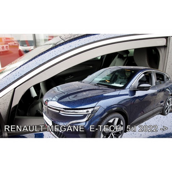ΑΝΕΜΟΘΡΑΥΣΤΕΣ ΓΙΑ RENAULT MEGANE E-TECH 5D 2022+ ΣΕΤ ΑΥΤΟΚΙΝΗΤΟΥ ΑΠΟ ΕΥΚΑΜΠΤΟ ΦΙΜΕ ΠΛΑΣΤΙΚΟ HEKO - 4 ΤΕΜ.