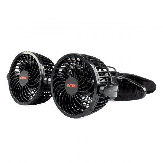 Amio - ΑΝΕΜΙΣΤΗΡΑΣ ΔΙΠΛΟΣ 12V 2χ4''(10,8cm) ΜΕ ΦΙΣ ΑΝΑΠΤΗΡΑ/2 ΤΑΧΥΤΗΤΩΝ/ ΜΕ ΜΑΝΤΑΛΑΚΙ PRO SERIES - 1 TEM. (03012/AM)