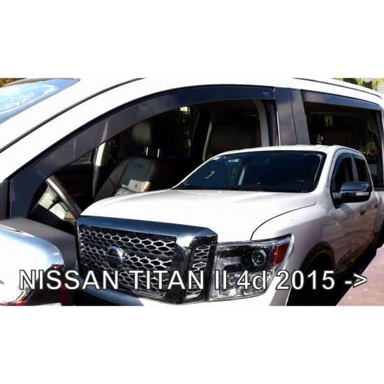 ΑΝΕΜΟΘΡΑΥΣΤΕΣ ΓΙΑ NISSAN TITAN 4D 2015+ ΣΕΤ ΑΥΤΟΚΙΝΗΤΟΥ ΑΠΟ ΕΥΚΑΜΠΤΟ ΦΙΜΕ ΠΛΑΣΤΙΚΟ HEKO - 4 ΤΕΜ.