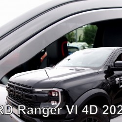 ΑΝΕΜΟΘΡΑΥΣΤΕΣ ΓΙΑ FORD RANGER 4D 2022+ /RAPTOR 2022+  ΣΕΤ ΑΥΤΟΚΙΝΗΤΟΥ ΑΠΟ ΕΥΚΑΜΠΤΟ ΦΙΜΕ ΠΛΑΣΤΙΚΟ HEKO - 4 ΤΕΜ.