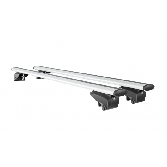 Menabo – Μπάρες Οροφής Αλουμινίου Blade L Silver 127 cm Με Άκρα Gamma Flat Σε Ασημί Χρώμα Για BMW Serie 5 Touring (G61) 02/2024 > 5πορτο / Station Wagon Με Flush Rails - 2 Τεμ. (14070/MB)