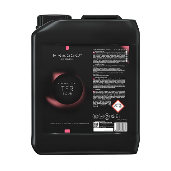Fresso - Καθαριστικό Πρόπλυσης Αυτοκινήτου TFR Sour 5 L με Όξινο pH για Βαφή, Ζάντες και Κεραμικές Επιστρώσεις με Αραίωση έως 1:20 - 1 Τεμ. (390914/FRE)