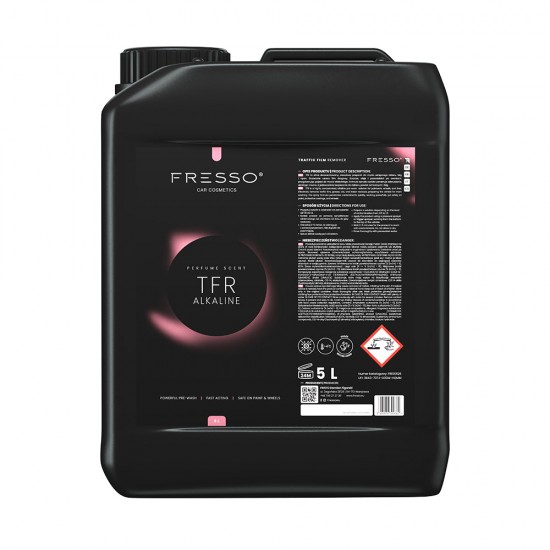 Fresso - Συμπυκνωμένο Καθαριστικό Πρόπλυσης Αυτοκινήτου TFR Alkaline 5 L για Βαφή, Ζάντες και Ελαστικά με Αραίωση έως 1:20 - 1 Τεμ. (390662/FRE)