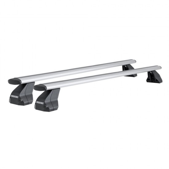 MENABO Ολοκληρωμένο Σετ Μπάρες Οροφής Αλουμινίου OMEGA PLUS L 130 cm Σε Ασημί Χρώμα για Jeep Avenger 5 doors 2023> - 2 τεμ. (11750/MB+14730/MB)
