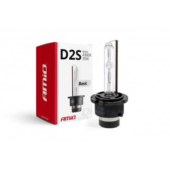 Amio - Ανταλλακτική Λάμπα D2S Xenon 12V 35W 4300K Basic Σειρά P32d-2 για Φώτα Αυτοκινήτου - 1 τεμ. (01319/AM)
