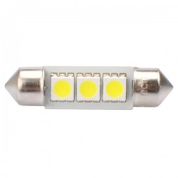 ΛΑΜΠΑΚΙΑ ΠΛΑΦΟΝΙΕΡΑΣ C5W/C10W 12V 0,72W SV8,5 36mm CAN-BUS LED 3xSMD5050 PREMIUM ΛΕΥΚΟ BLISTER 2ΤΕΜ