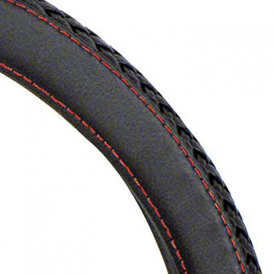 ΚΑΛΥΜΜΑ ΤΙΜΟΝΙΟΥ MARANELLO 37/43 cm (ΜΑΥΡΟ/ΚΟΚΚΙΝΗ ΡΑΦΗ/ΠΛΕΚΤΗ ΥΦΗ)