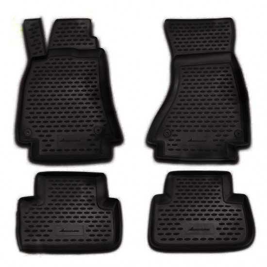 ΠΑΤΑΚΙΑ ΣΕ ΣΚΑΦΗ TPE ΛΑΣΤΙΧΟ ΓΙΑ AUDI A4 B6 4D 2000-2007  ΣΕ ΜΑΥΡΟ ΧΡΩΜΑ NOVLINE - 4 ΤΕΜ.