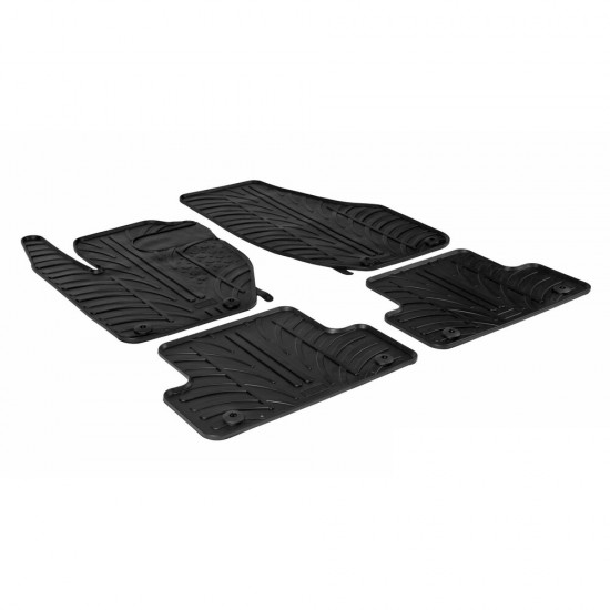 LAMPA - ΠΑΤΑΚΙΑ ΑΥΤΟΚΙΝΗΤΟΥ ΑΠΟ ΛΑΣΤΙΧΟ ΓΙΑ VOLVO V40 2012-2020 / V40 CROSSCOUNTRY 09/2012-2020 ΣΕ ΜΑΥΡΟ ΧΡΩΜΑ ME ΚΟΥΜΠΩΜΑΤΑ - 4 ΤΕΜ.