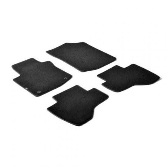 ΠΑΤΑΚΙΑ EXECUTIVE ΜΟΚΕΤΑ ΓΙΑ CITROEN C1 / PEUGEOT 107 / TOYOTA AYGO 2005-2014 ΣΕ ΜΑΥΡΟ ΧΡΩΜΑ ΜΕ ΚΟΥΜΠΩΜΑΤΑ LAMPA - 4 ΤΕΜ.