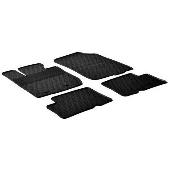 LAMPA - ΠΑΤΑΚΙΑ ΑΥΤΟΚΙΝΗΤΟΥ ΑΠΟ ΛΑΣΤΙΧΟ ΓΙΑ DACIA DUSTER 4x4 05/2010-01/2018 ΣΕ ΜΑΥΡΟ ΧΡΩΜΑ ME ΚΟΥΜΠΩΜΑΤΑ - 4 ΤΕΜ.