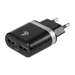 Lampa – Φορτιστής Πρίζας 220V σε 2 USB 5V 2.4A για Κινητά Smartphones Tablet Universal – 1 Τεμ. (L3894.9/T)