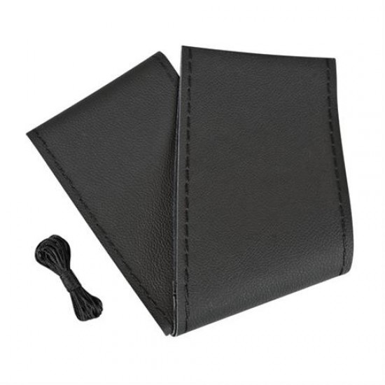 Lampa Κάλυμμα Τιμονιού Αυτοκινήτου Premium Leather Top Grip Δετό 37-39εκ. Άοσμο Γνήσιο Δέρμα Μαύρο 1-τεμ. (L3299.0)