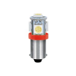 T4W BA9s 24/28V 5SMDx1CHIP LED 35lm ΚΟΚΚΙΝΟ ΚΟΥΤΙ LAMPA - 20 ΤΕΜ.