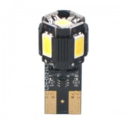 M-Tech - Λάμπες Led Τύπου T10 W5W Canbus Για Επιβατικά Αυτοκίνητα 12V 4xSMD5630+1xHP Θερμό Λευκό (W2,1x9,5d) - 2 τεμ. (LB804WW/MT)