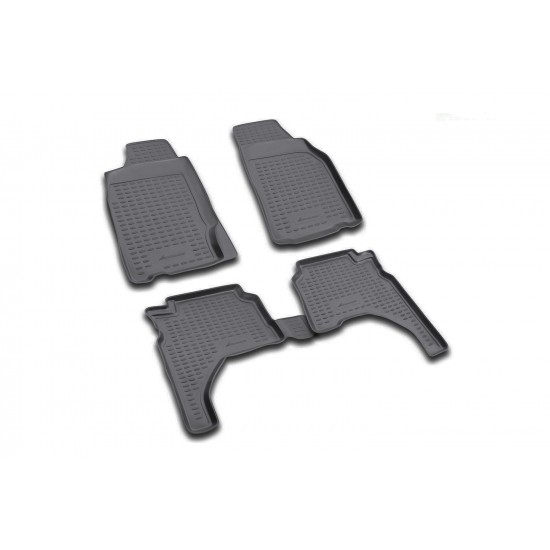 ΠΑΤΑΚΙΑ ΣΕ ΣΚΑΦΗ TPE ΛΑΣΤΙΧΟ ΓΙΑ MITSUBISHI L200 4D 1996-2005  ΣΕ ΜΑΥΡΟ ΧΡΩΜΑ NOVLINE - 4 ΤΕΜ.