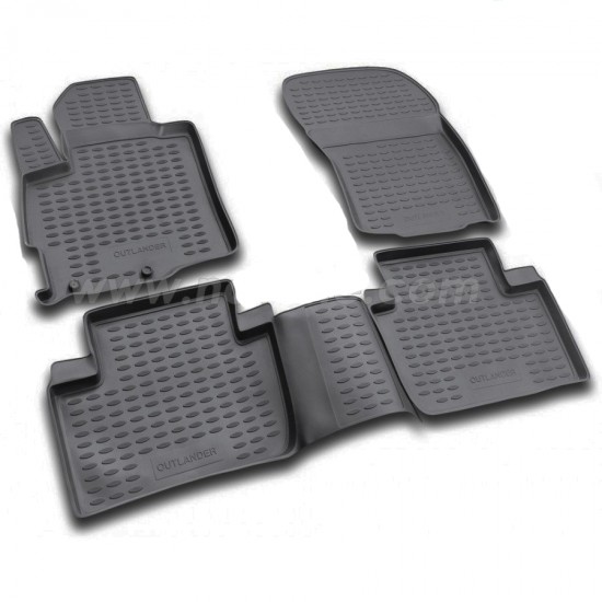 ΠΑΤΑΚΙΑ ΣΕ ΣΚΑΦΗ TPE ΛΑΣΤΙΧΟ ΓΙΑ MITSUBISHI OUTLANDER XL 02/2007-2012  ΣΕ ΜΑΥΡΟ ΧΡΩΜΑ NOVLINE - 4 ΤΕΜ.
