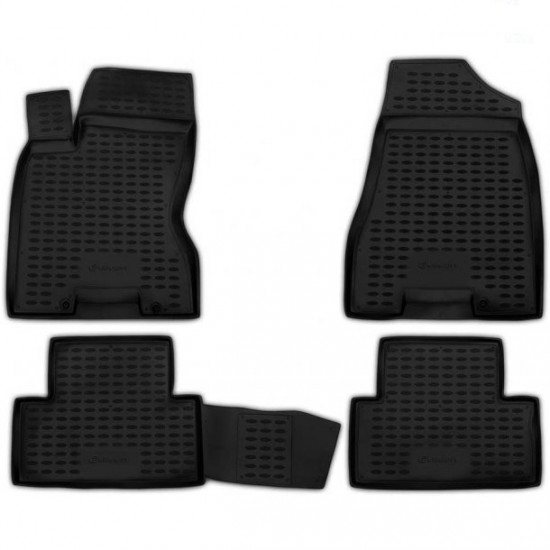 ΠΑΤΑΚΙΑ ΣΕ ΣΚΑΦΗ TPE ΛΑΣΤΙΧΟ ΓΙΑ NISSAN X-TRAIL 07/2007-05/2014  ΣΕ ΑΝΘΡΑΚΙ ΣΚΟΥΡΟ ΓΚΡΙ ΧΡΩΜΑ NOVLINE - 4 ΤΕΜ.