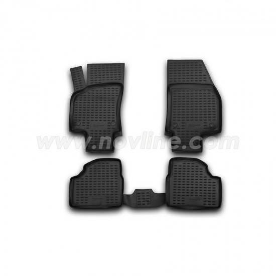 ΠΑΤΑΚΙΑ ΣΕ ΣΚΑΦΗ TPE ΛΑΣΤΙΧΟ ΓΙΑ OPEL ASTRA H 03/2004-04/2010  ΣΕ ΜΑΥΡΟ ΧΡΩΜΑ NOVLINE - 4 ΤΕΜ.