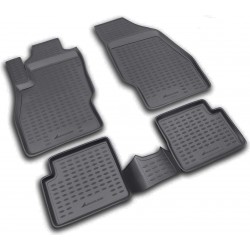ΠΑΤΑΚΙΑ ΣΕ ΣΚΑΦΗ TPE ΛΑΣΤΙΧΟ ΓΙΑ OPEL CORSA D 09/2006-2014 / OPEL CORSA E 2014-2019  ΣΕ ΜΑΥΡΟ ΧΡΩΜΑ NOVLINE - 4 ΤΕΜ.