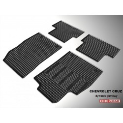Cik - ΠΑΤΑΚΙΑ ΑΥΤΟΚΙΝΗΤΟΥ ΑΠΟ ΛΑΣΤΙΧΟ ΓΙΑ CHEVROLET CRUZE 2008-2016 / OPEL ASTRA J 2009-2016 ΣΕ ΜΑΥΡΟ ΧΡΩΜΑ ΜΕ ΚΟΥΜΠΩΜΑΤΑ - 4 ΤΕΜ. (RM.CH.0001/CK)