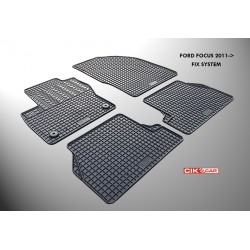 Cik - ΠΑΤΑΚΙΑ ΑΥΤΟΚΙΝΗΤΟΥ ΑΠΟ ΛΑΣΤΙΧΟ ΓΙΑ FORD FOCUS 2011-2015 ΣΕ ΜΑΥΡΟ ΧΡΩΜΑ ΜΕ ΚΟΥΜΠΩΜΑΤΑ - 4 ΤΕΜ. (RM.FO.0004/CK)