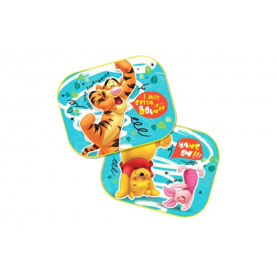 Amio - ΗΛΙΟΠΡΟΣΤΑΣΙΕΣ ΠΛΑΙΝΕΣ WINNIE THE POOH ΜΕ ΒΕΝΤΟΥΖΑ 44x35cm - 2 Τεμ. (S59305/AM)