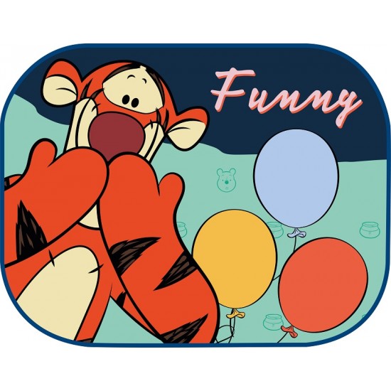 Amio - ΗΛΙΟΠΡΟΣΤΑΣΙΕΣ ΠΛΑΙΝΕΣ WINNIE THE POOH ΜΕ ΒΕΝΤΟΥΖΑ 44x35cm - 2 Τεμ. (S59329/AM)