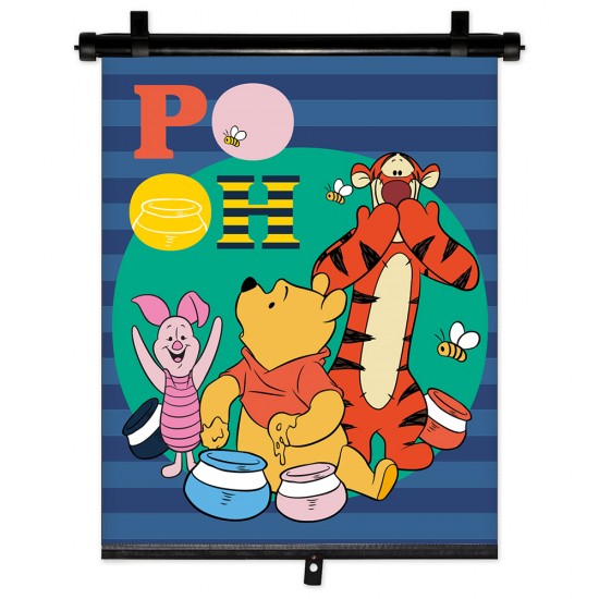 Amio - ΚΟΥΡΤΙΝΑΚΙ ΗΛΙΟΠΡΟΣΤΑΣΙΑΣ ΣΕ ΡΟΛΟ WINNIE THE POOH 36x45cm ΓΙΑ ΠΛΑΙΝΟ ΤΖΑΜΙ/ΠΙΣΩ ΠΑΡΜΠΡΙΖ - 1 Τεμ. (S59347/AM)