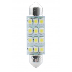 ΛΑΜΠΑΚΙΑ ΠΛΑΦΟΝΙΕΡΑΣ C5W/C10W 12V 0,96W SV8,5 41mm PREMIUM LED 12xSMD3528 ΛΕΥΚΟ 1ΤΕΜ.