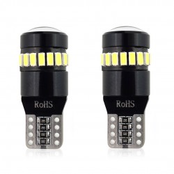 Amio - T10 W5W 12/24V CAN-BUS LED 18xSMD3014 +1xSMD ΛΕΥΚΟ 2ΤΕΜ. (02446/AM)