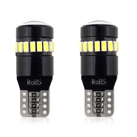 Amio - T10 W5W 12/24V CAN-BUS LED 18xSMD3014 +1xSMD ΛΕΥΚΟ 2ΤΕΜ. (02446/AM)
